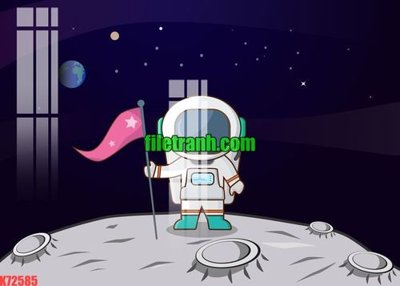 File in trần File gốc in tranh nền tường tổng hợp K72585 (file gốc) chủ đề vũ trụ