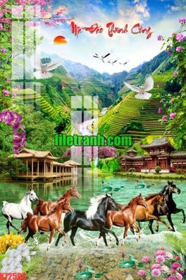 File in mica File gốc in tranh nền tường tổng hợp K72586 (bản gốc) làm vách ngăn