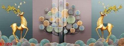 File gốc File gốc in tranh tổng hợp K7259 (in tráng gương) hiện đại