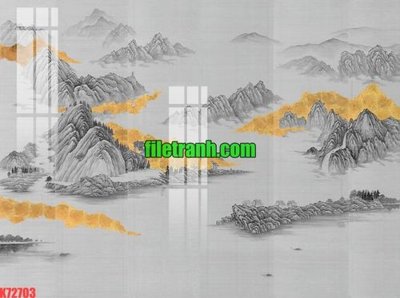 File gốc File gốc in tranh nền tường tổng hợp K72703 (in lụa) chi tiết cao