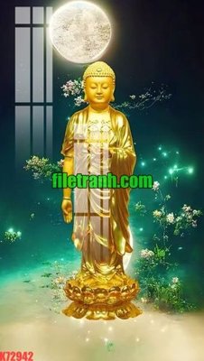 File tranh File gốc in tranh nền tường tổng hợp K72942 (bản gốc) in lụa 3D