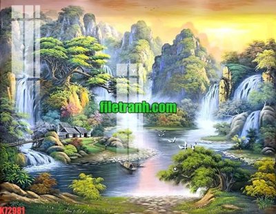 File tranh File gốc in tranh nền tường tổng hợp K72981 (gốc) chủ đề thành phố