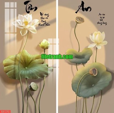 File tranh gốc File gốc in tranh nền tường tổng hợp K73628 (bản quyền) độc đáo