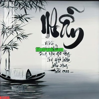 File gốc File gốc in tranh nền tường tổng hợp K73895 (in lụa) tranh mã đáo