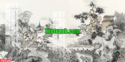File tranh File gốc in tranh nền tường tổng hợp K73912 (file gốc) chủ đề phong thủy
