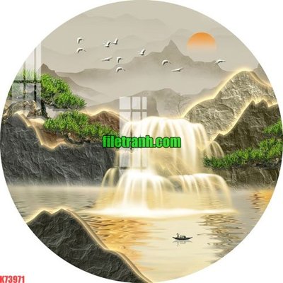 File gốc File gốc in tranh nền tường tổng hợp K73971 (in lụa) hoa văn cổ điển