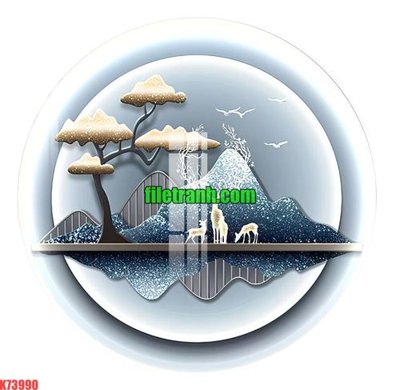 Download file gốc File gốc in tranh nền tường tổng hợp K73990 (in mica) trong suốt