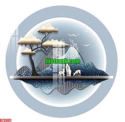 File tranh File gốc in tranh nền tường tổng hợp K73991 (gốc) in trên kính
