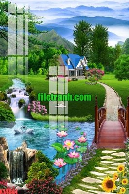 Tải xuống file tranh gốc File gốc in tranh nền tường tổng hợp K74044 (PSD/TIFF)