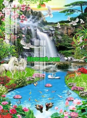 File tranh quảng cáo File gốc in tranh nền tường tổng hợp K74083 (download file gốc)