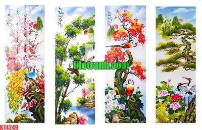 Tải file gốc in lụa File gốc in tranh nền tường tổng hợp K74249 siêu nét