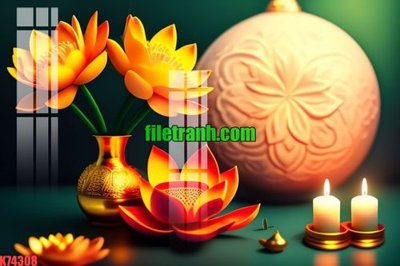 File tranh File gốc in tranh nền tường tổng hợp K74308 (bản gốc) in lụa 5D