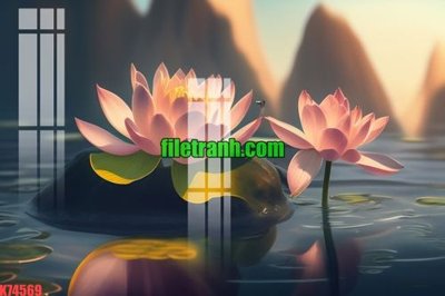 File gốc File gốc in tranh nền tường tổng hợp K74569 (in tráng gương) hiện đại