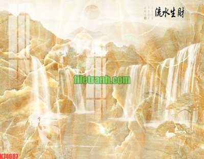 File gốc File gốc in tranh nền tường tổng hợp K74687 (in mica) cắt laser