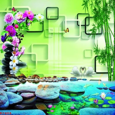 Tải file File gốc in tranh tổng hợp K7484 (gốc) chủ đề hoa sen