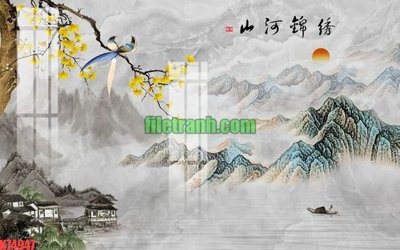 File PSD File gốc in tranh nền tường tổng hợp K74947 (chất lượng in ấn)