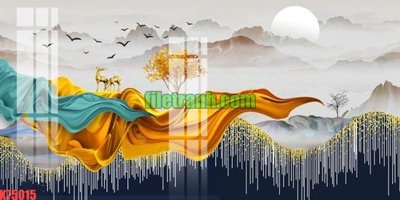 Tệp tin gốc File gốc in tranh nền tường tổng hợp K75015 (dùng cho in ấn) chuyên nghiệp