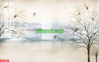 Download file gốc File gốc in tranh nền tường tổng hợp K75226 (in lụa) nghệ thuật