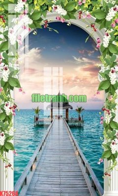 Download file gốc File gốc in tranh nền tường tổng hợp K75264 (in lụa) hoa lá