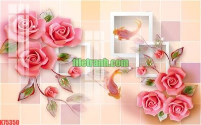 File tranh File gốc in tranh nền tường tổng hợp K75350 (bản gốc) in lụa 5D