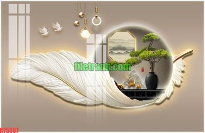 File gốc File gốc in tranh nền tường tổng hợp K75367 (in lụa) trang trí tường