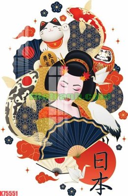 File gốc File gốc in tranh nền tường tổng hợp K75551 (in mica) làm bảng hiệu