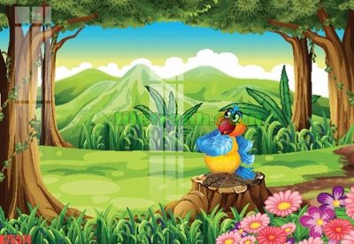 File tranh File gốc in tranh nền tường tổng hợp K75574 (ảnh gốc) in trần 3D