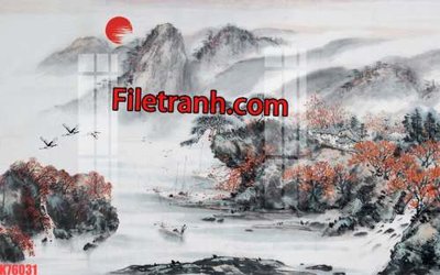 Download file File tranh gốc dán tường hươu nai sừng K76031 (chuẩn in) chất lượng cao