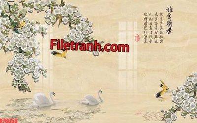 Tải file File tranh gốc dán tường hươu nai sừng K76050 (ảnh gốc) in gạch men