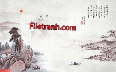 File in ấn chuyên nghiệp File tranh gốc dán tường hươu nai sừng K76055 (file gốc)