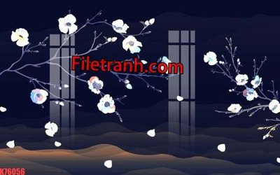 File gốc File tranh gốc dán tường hươu nai sừng K76056 (phong cách) tối giản