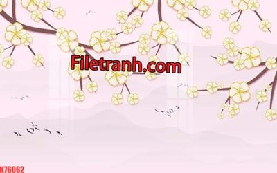 File tranh gốc in trần nhà File tranh gốc dán tường hươu nai sừng K76062 3D