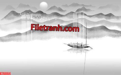 File gốc File tranh gốc dán tường hươu nai sừng K76064 (phong cách) châu Âu