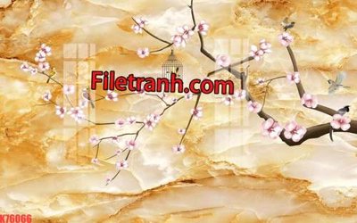 File ảnh File tranh gốc dán tường hươu nai sừng K76066 (gốc) trang trí khách sạn