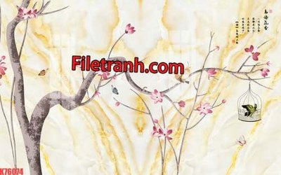 Mua file tranh gốc File tranh gốc dán tường hươu nai sừng K76074 tại Filetranh.com