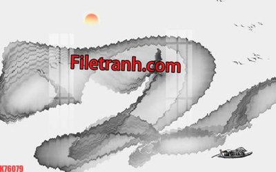 File tranh in tráng gương File tranh gốc dán tường hươu nai sừng K76079 (siêu nét)