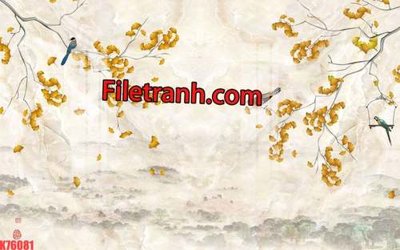 File gốc File tranh gốc dán tường hươu nai sừng K76081 (trang trí) phòng ngủ