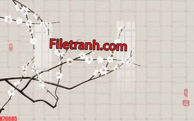 File tranh File tranh gốc dán tường hươu nai sừng K76085 (file gốc) chuẩn màu in