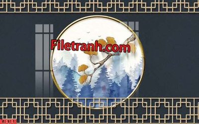 Download file tranh PSD File tranh gốc dán tường hươu nai sừng K76168 để chỉnh sửa