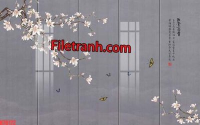 Ảnh gốc File tranh gốc dán tường hươu nai sừng K76172 (độ nét cao) in tráng gương