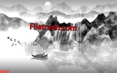 File ảnh File tranh gốc dán tường hươu nai sừng K76177 (gốc) in standee