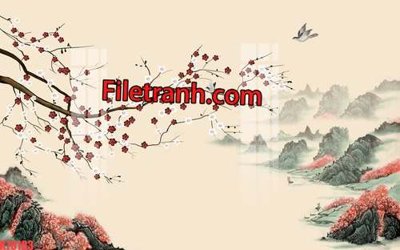 Tải file gốc File tranh gốc dán tường hươu nai sừng K76183 (in khổ lớn) không mờ