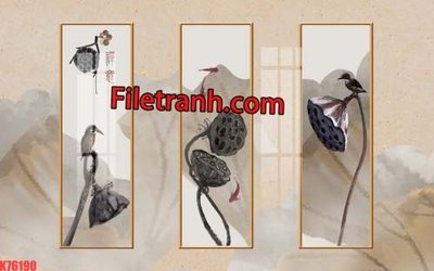 File gốc File tranh gốc dán tường hươu nai sừng K76190 (trang trí) cho phòng khách