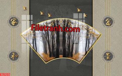 Download file File tranh gốc dán tường hươu nai sừng K76207 (chuẩn in) chất lượng cao