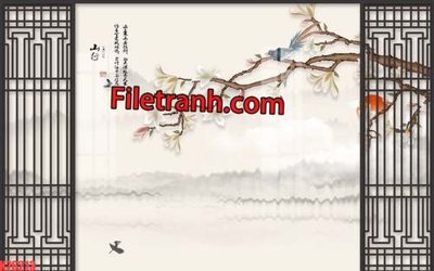 Tải file gốc File tranh gốc dán tường hươu nai sừng K76213 (bản PSD) đầy đủ layer