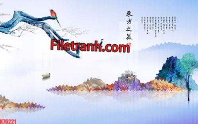 File ảnh File tranh gốc dán tường hươu nai sừng K76221 (gốc) in backdrop sự kiện