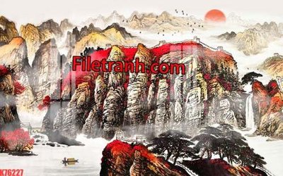 File ảnh gốc File tranh gốc dán tường hươu nai sừng K76227 không vỡ nét