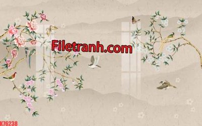 File in ấn File tranh gốc dán tường hươu nai sừng K76238 (bản gốc) chất lượng cao