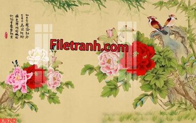 Chi tiết file gốc File tranh gốc dán tường hươu nai sừng K76242 (cho in tráng gương)