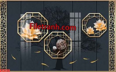 File PSD File tranh gốc dán tường hươu nai sừng K76248 (chất lượng in ấn)